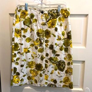 Susan Bristol floral embroidered pencil skirt 8